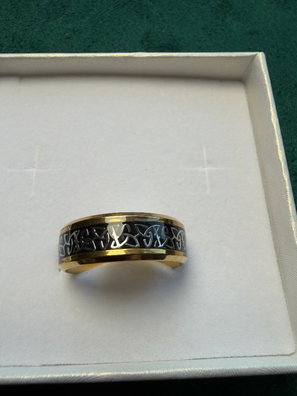 MEN's Stainless Steel Celtic Band Ring Size 11